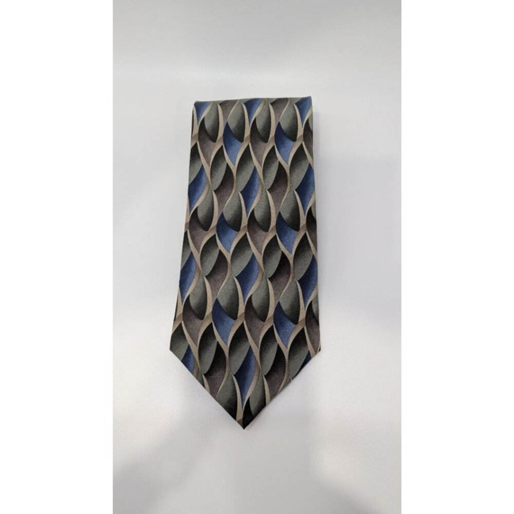 Dockers Green/Blue Printed Silk Necktie